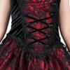 Sinister - 1023 Short dress - Burgundy/Black Product image